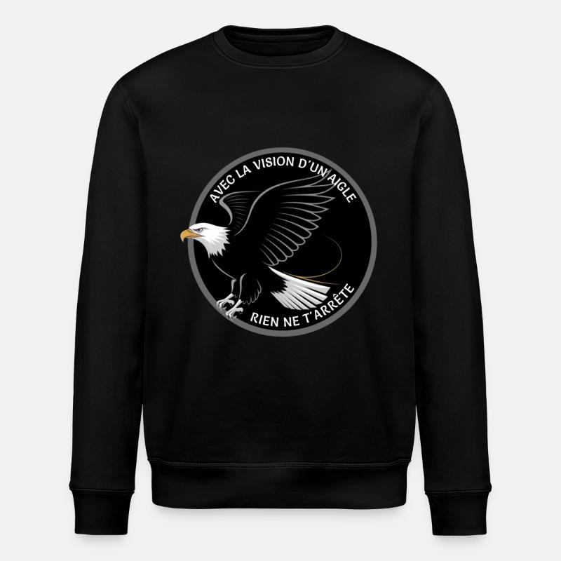 Aigle à tête blanche - Sweat bio ROLLER Stanley/Stella Unisexe - noir