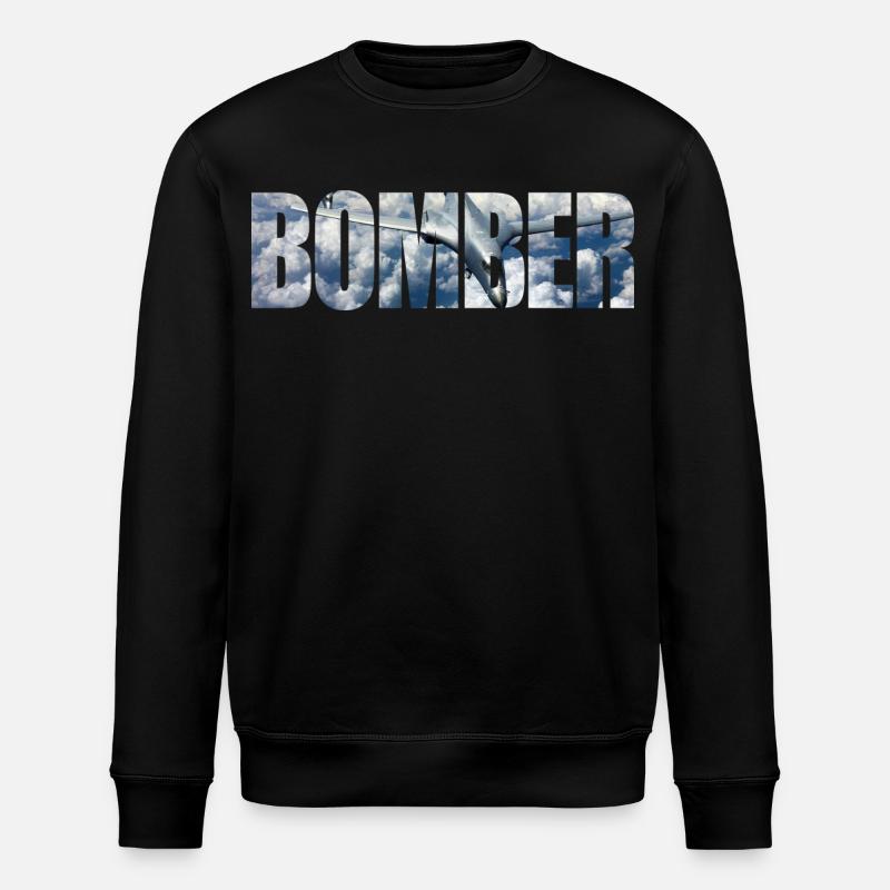 Bomber B-1B Lancer - Stanley/Stella ROLLER Unisex Organic Sweatshirt - black