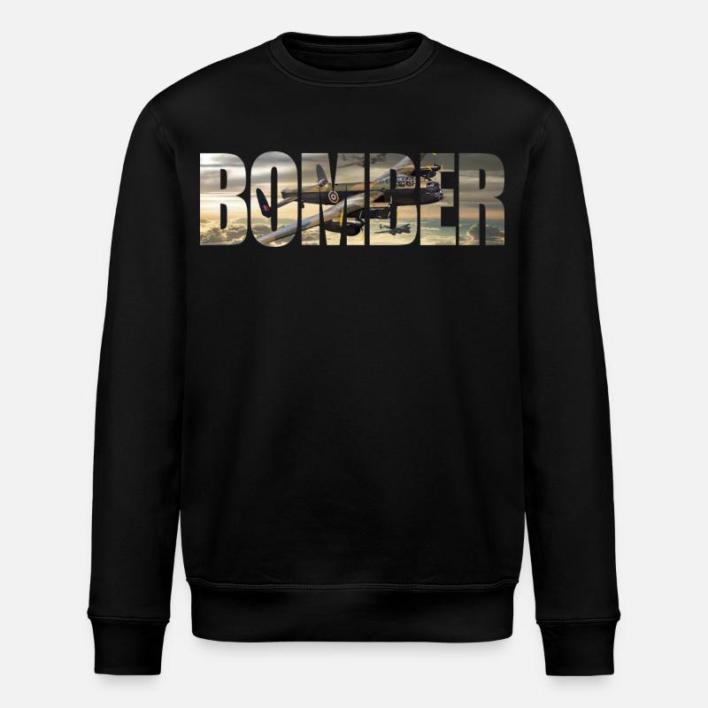 Bomber Avro Lancaster - Stanley/Stella ROLLER Unisex Organic Sweatshirt - black