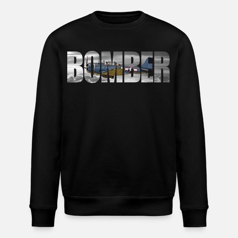 Bomber SBD Dauntless - Stanley/Stella Unisex Bio-Sweatshirt ROLLER - Schwarz