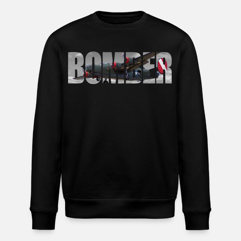 Bomber B-24 Liberator - Stanley/Stella ROLLER Unisex Organic Sweatshirt - black