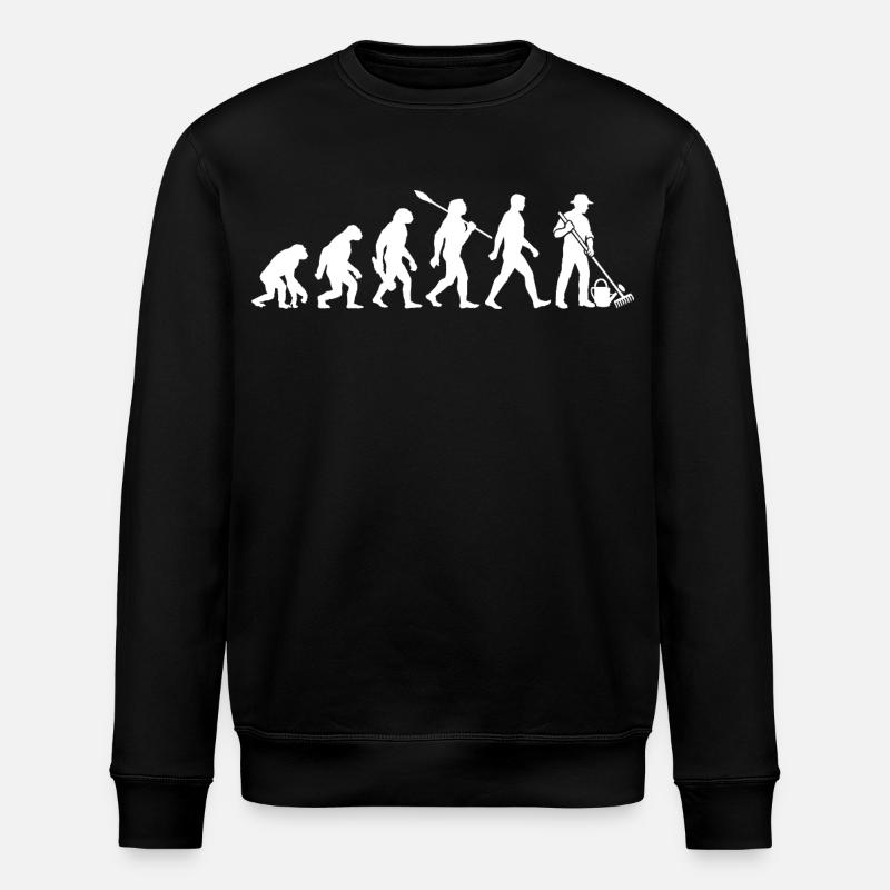 Evolution - Gardener - Garden - Gardening - Stanley/Stella ROLLER Unisex Organic Sweatshirt - black