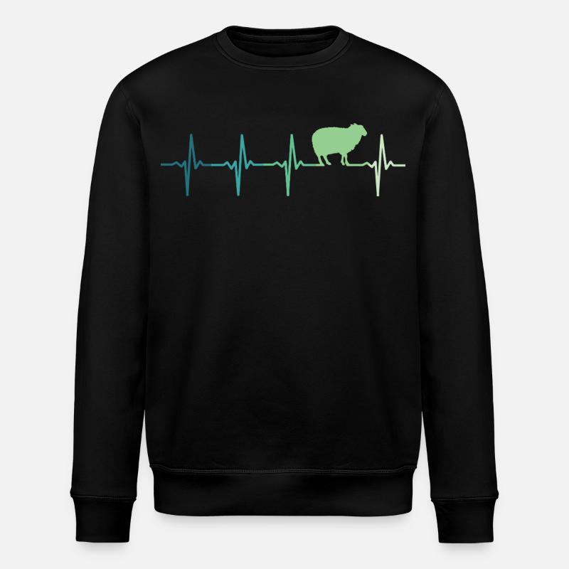 moutons battement de cœur mouton moutons - Sweat bio ROLLER Stanley/Stella Unisexe - noir
