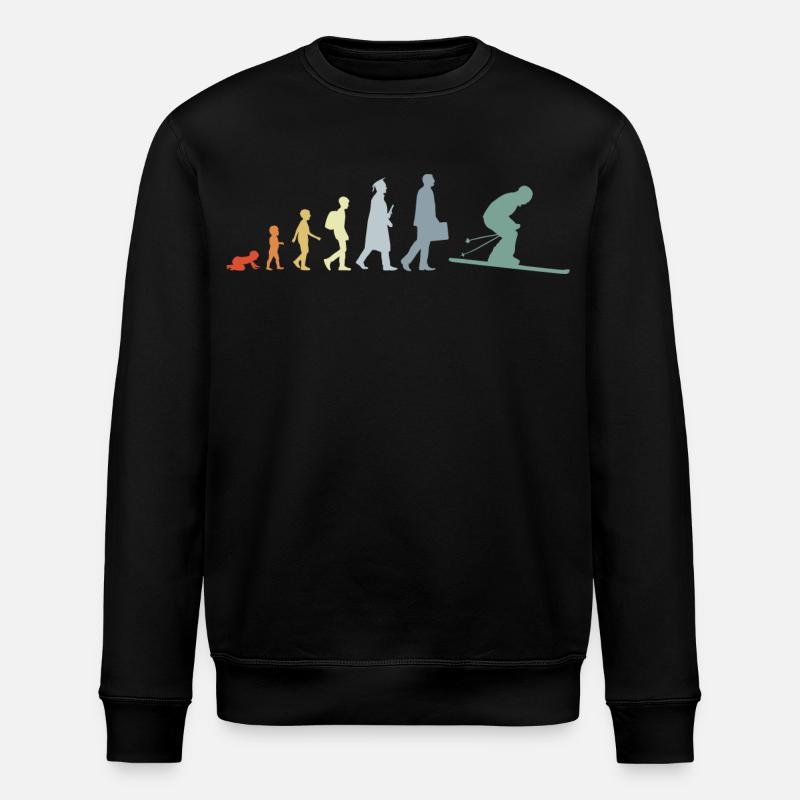 Évolution du ski - Sweat bio ROLLER Stanley/Stella Unisexe - noir