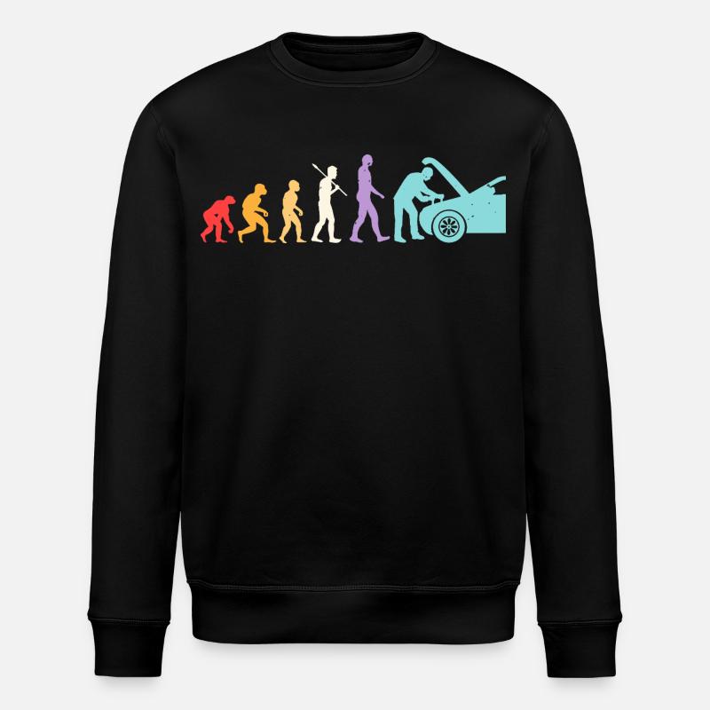 Évolution Mécanicien Humour Mécano Garage - Sweat bio ROLLER Stanley/Stella Unisexe - noir