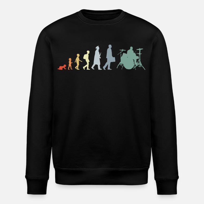 Drummer Evolution - Stanley/Stella ROLLER Unisex Organic Sweatshirt - black