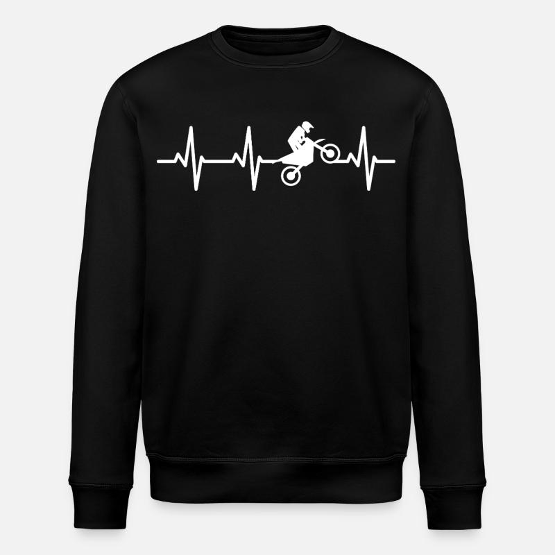 Kardiogramm Motocross - Stanley/Stella Unisex Bio-Sweatshirt ROLLER - Schwarz