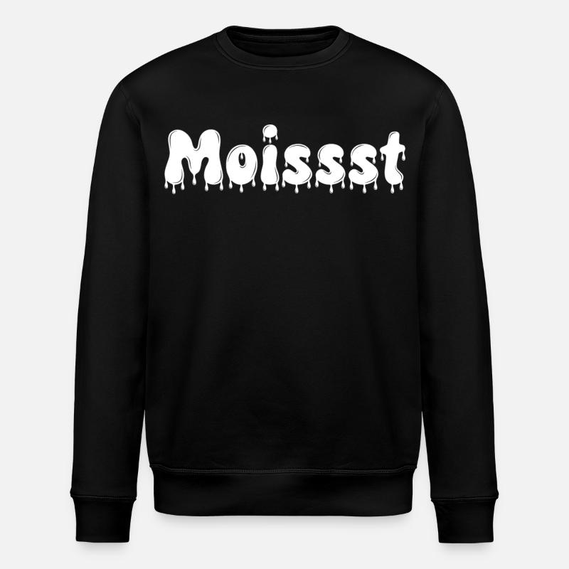 Moist Dripping Text - Stanley/Stella ROLLER Unisex Organic Sweatshirt - black