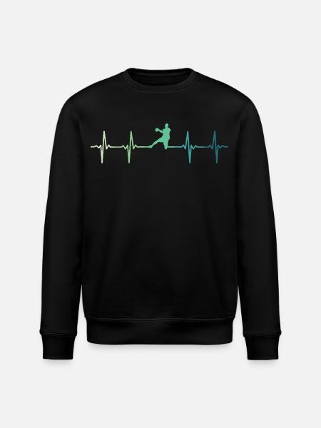 Handball, Herzschlag, Handball - Stanley/Stella Unisex Bio-Sweatshirt ROLLER - Schwarz