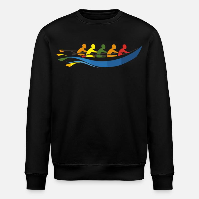 Rowing Team Comic Look - Stanley/Stella ROLLER Unisex Organic Sweatshirt - black