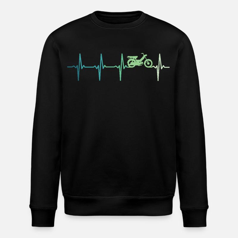 Mob-Moped-Herzschlag Moped-Moped - Stanley/Stella Unisex Bio-Sweatshirt ROLLER - Schwarz