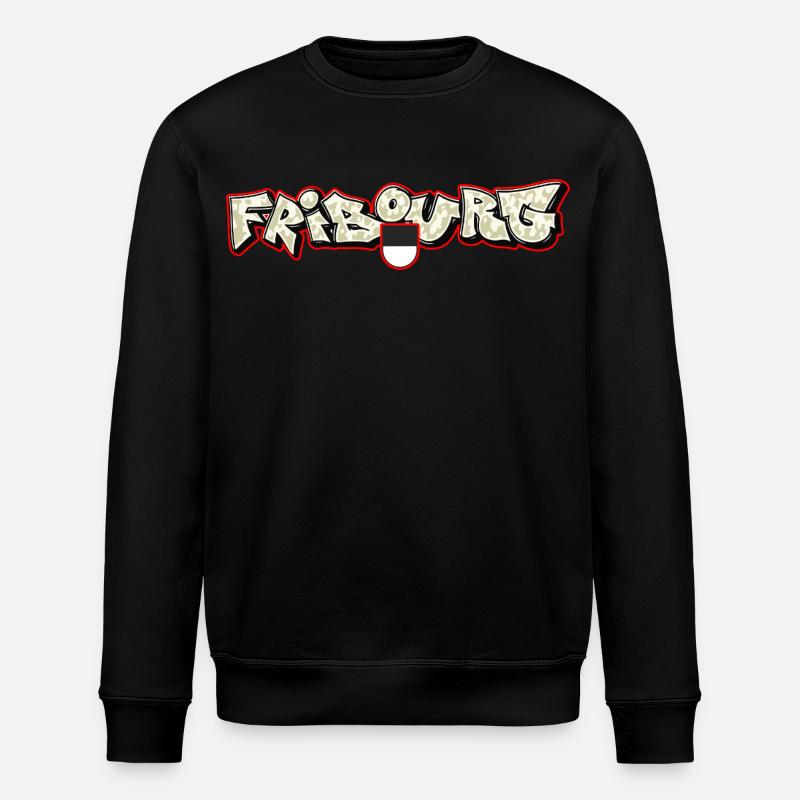 Fribourg Graffiti - Stanley/Stella Unisex Bio-Sweatshirt ROLLER - Schwarz