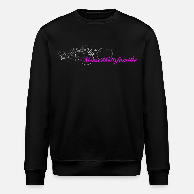 Menschheitsfamilie Logo verziert - Stanley/Stella Unisex Bio-Sweatshirt ROLLER - Schwarz