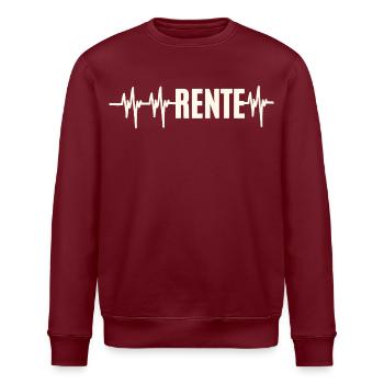 Heartbeat Pension - Stanley/Stella ROLLER Unisex Organic Sweatshirt - burgundy - Front - Nik (191cm)