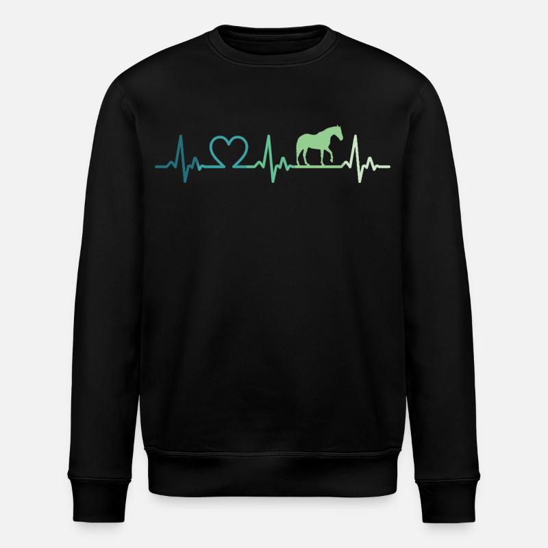 mon cheval battement de coeur chevaux - Sweat bio ROLLER Stanley/Stella Unisexe - noir