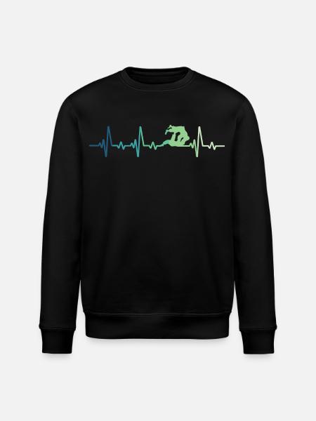 Jiu Jitsu Heartbeat Jiu-Jitsu - Stanley/Stella ROLLER Unisex Organic Sweatshirt - black