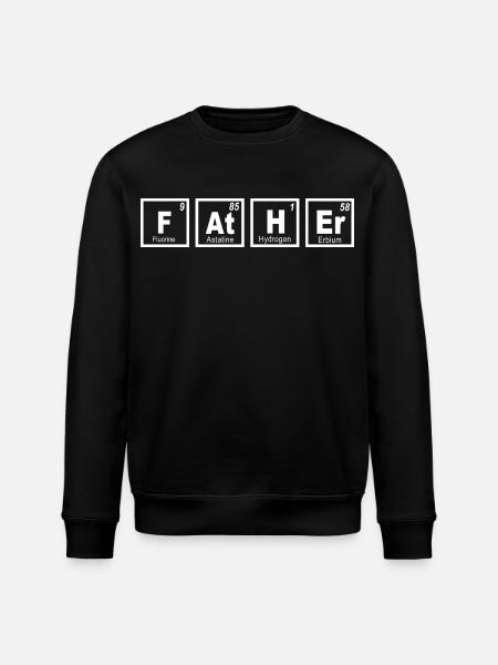 Father Periodic Table - Stanley/Stella ROLLER Unisex Organic Sweatshirt - black