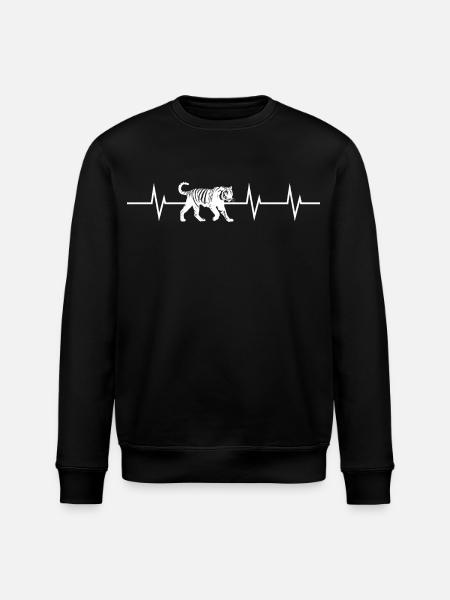 Heartbeat of a Tiger - Stanley/Stella ROLLER Unisex Organic Sweatshirt - black
