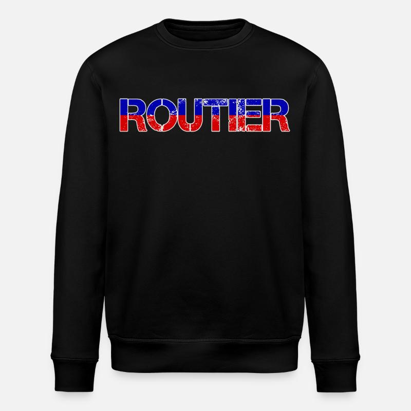 Routier Bleu Blanc Rouge - Sweat bio ROLLER Stanley/Stella Unisexe - noir