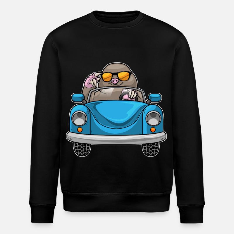 Voiture taupe - Sweat bio ROLLER Stanley/Stella Unisexe - noir