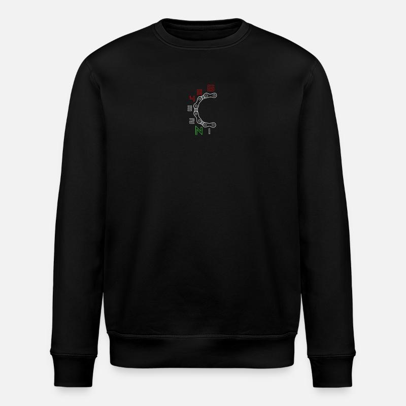 Motif de chaîne d’engrenage circulaire - Sweat bio ROLLER Stanley/Stella Unisexe - noir