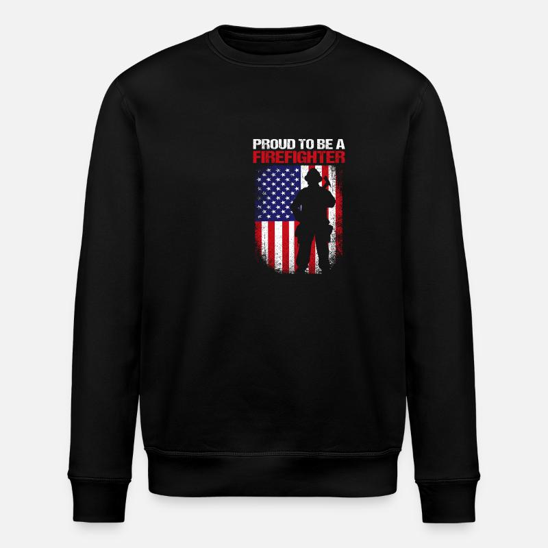 Firefighter Fire Brigade - Stanley/Stella ROLLER Unisex Organic Sweatshirt - black