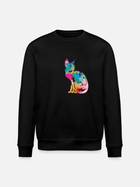 Sphynx Cats - Stanley/Stella ROLLER Unisex Organic Sweatshirt - black