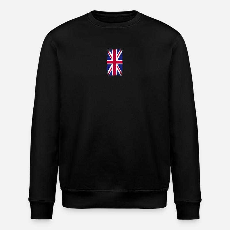 Grunge Union Jack Splash - Stanley/Stella ROLLER Unisex Organic Sweatshirt - black