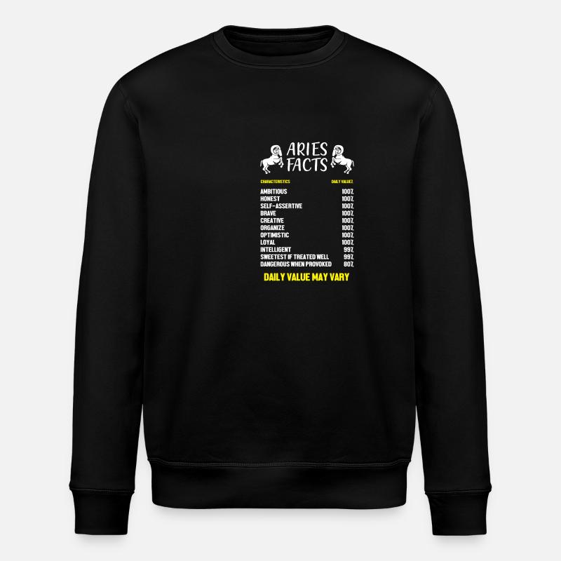 Zodiac sign Aries - Stanley/Stella ROLLER Unisex Organic Sweatshirt - black