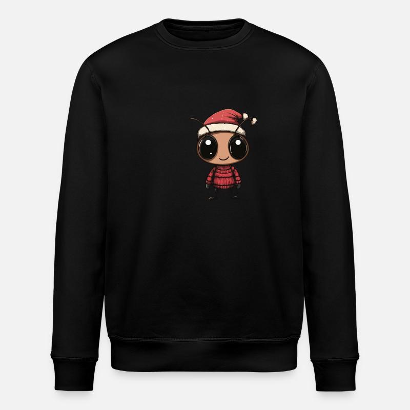 Ant Christmas Comic - Stanley/Stella ROLLER Unisex Organic Sweatshirt - black