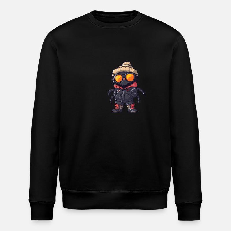 Tarantula Cool Comic - Stanley/Stella ROLLER Unisex Organic Sweatshirt - black