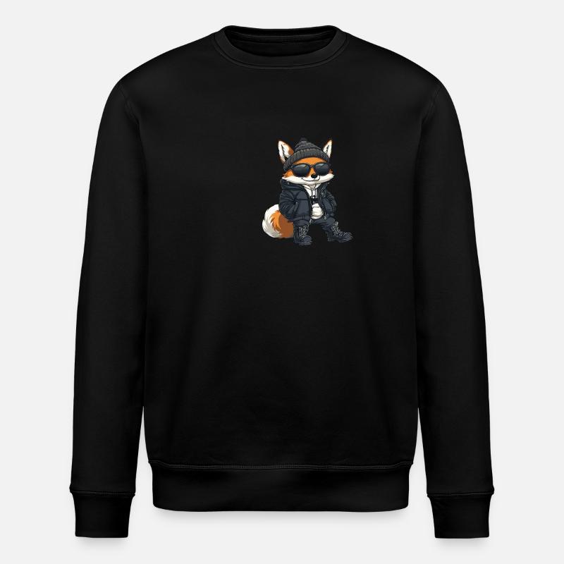 Fox Winter - Stanley/Stella ROLLER Unisex Organic Sweatshirt - black