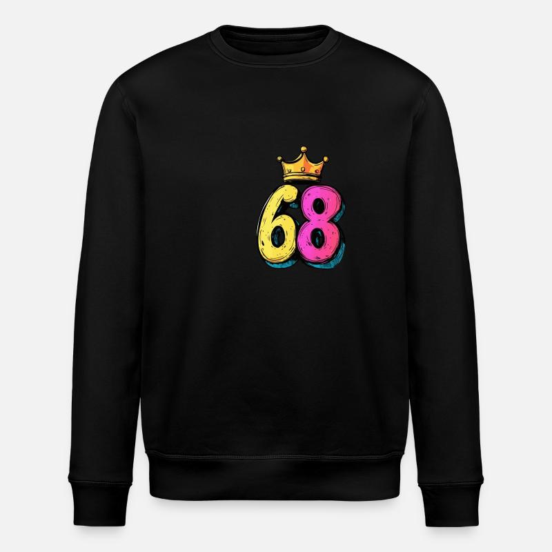 68 Number Krone - Stanley/Stella ROLLER Unisex Organic Sweatshirt - black