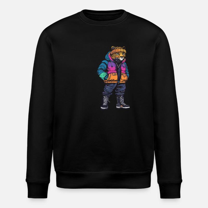 Léopard Mode Hiver - Sweat bio ROLLER Stanley/Stella Unisexe - noir