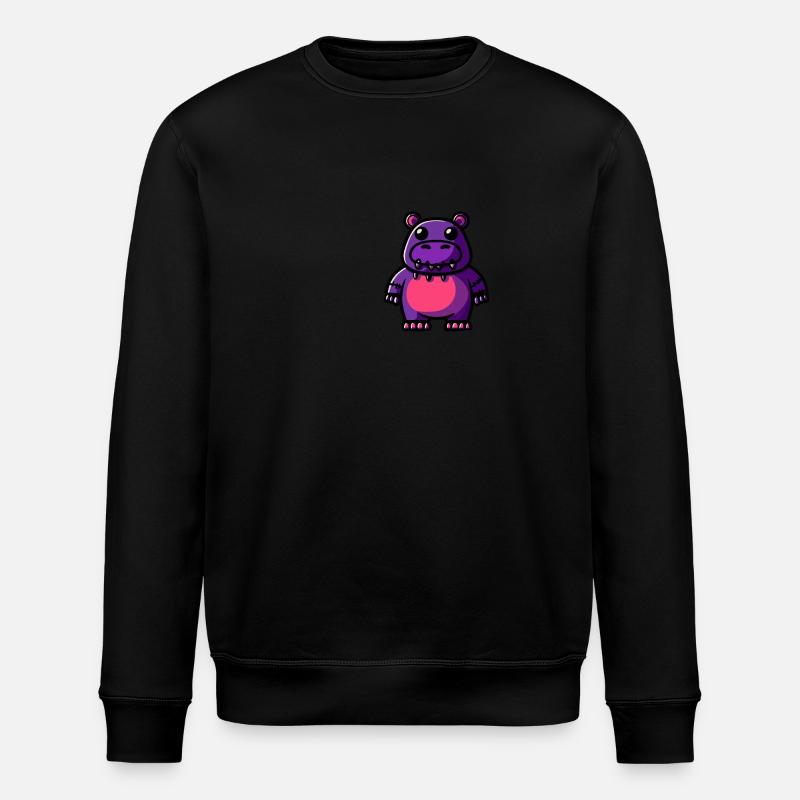 Nilpferd Halloween Tier - Stanley/Stella Unisex Bio-Sweatshirt ROLLER - Schwarz