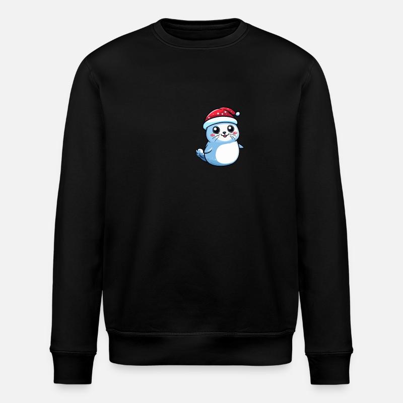 phoque animal Noël mignon - Sweat bio ROLLER Stanley/Stella Unisexe - noir