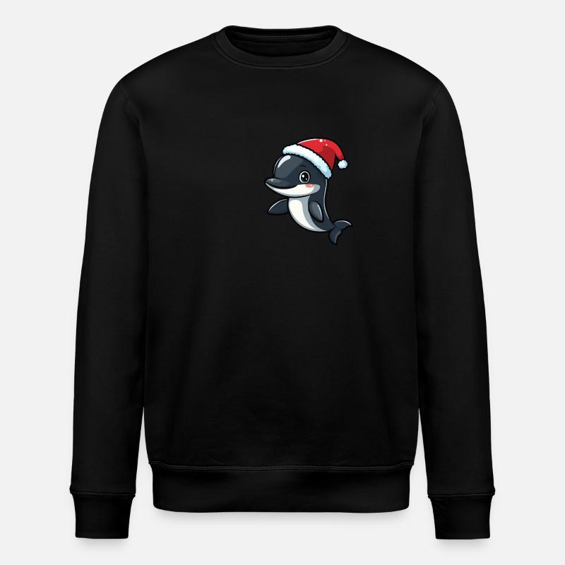 Dauphin Noël mignon - Sweat bio ROLLER Stanley/Stella Unisexe - noir