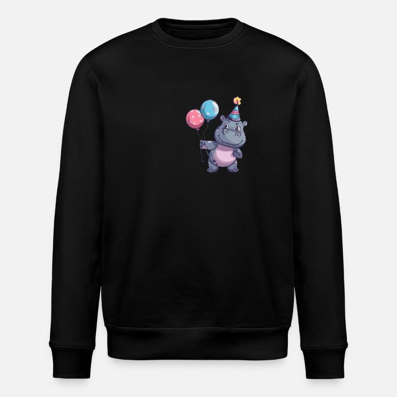 Hippopotame Anniversaire BD - Sweat bio ROLLER Stanley/Stella Unisexe - noir