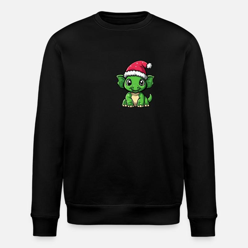 Dinosaure tricératops Noël mignon - Sweat bio ROLLER Stanley/Stella Unisexe - noir