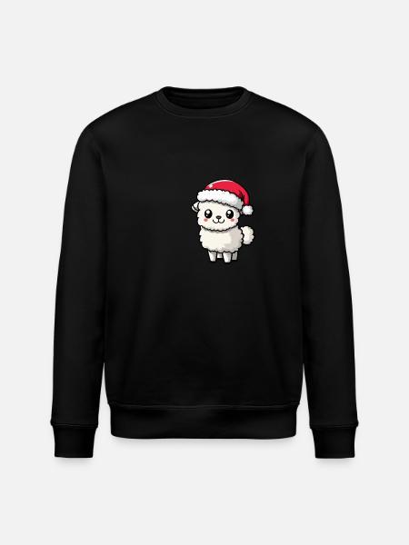 Alpaca Llama Christmas Christmas - Stanley/Stella ROLLER Unisex Organic Sweatshirt - black