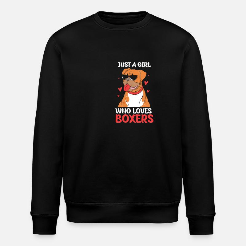 Chien Boxer - Sweat bio ROLLER Stanley/Stella Unisexe - noir