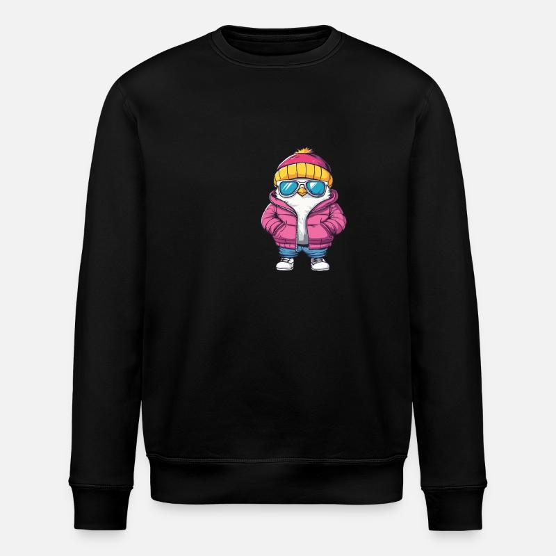 Taube Vogel Cool Comic - Stanley/Stella Unisex Bio-Sweatshirt ROLLER - Schwarz