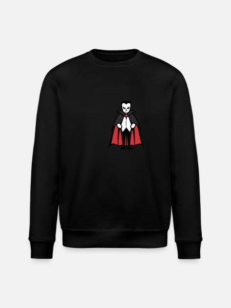 Vampire Halloween Comic Funny - Stanley/Stella ROLLER Unisex Organic Sweatshirt - black