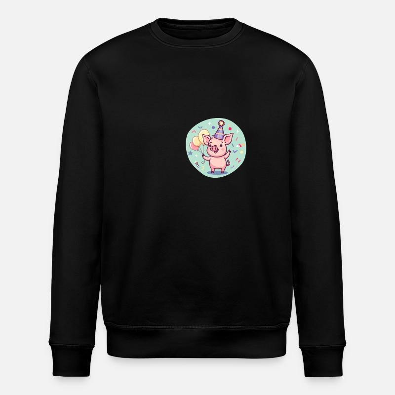 Cochon Anniversaire Bébé - Sweat bio ROLLER Stanley/Stella Unisexe - noir