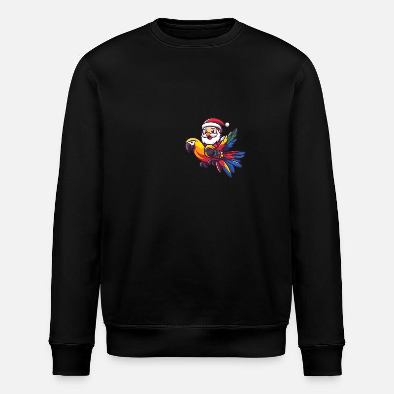 Papagai Weihnachtsmann - Stanley/Stella Unisex Bio-Sweatshirt ROLLER - Schwarz