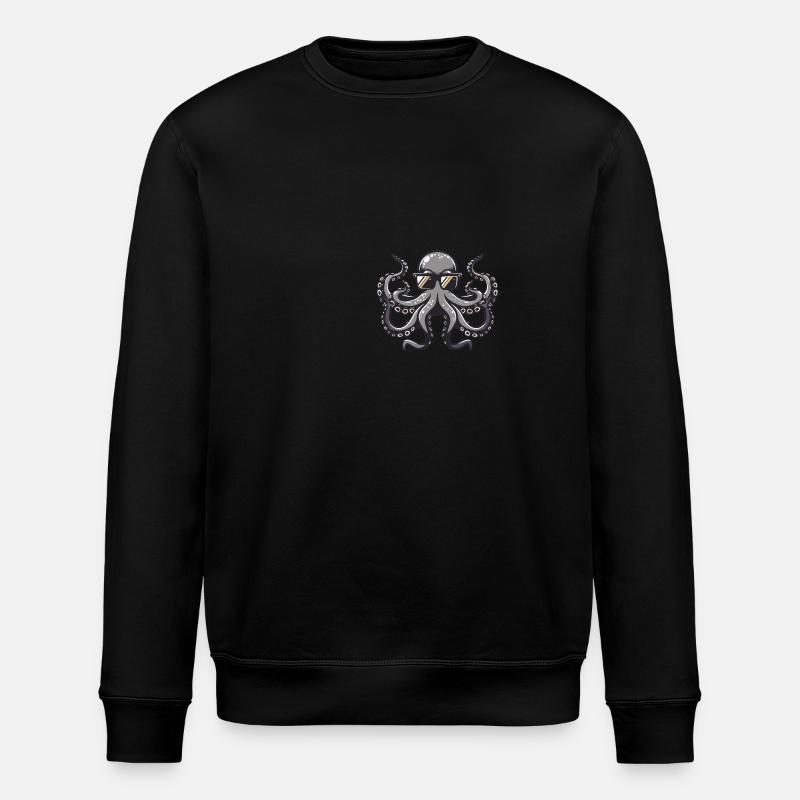 Oktopus Tier - Stanley/Stella Unisex Bio-Sweatshirt ROLLER - Schwarz