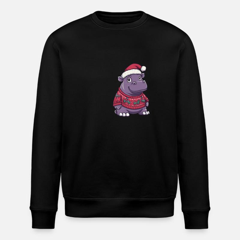 Hippopotame Noël Bande dessinée - Sweat bio ROLLER Stanley/Stella Unisexe - noir