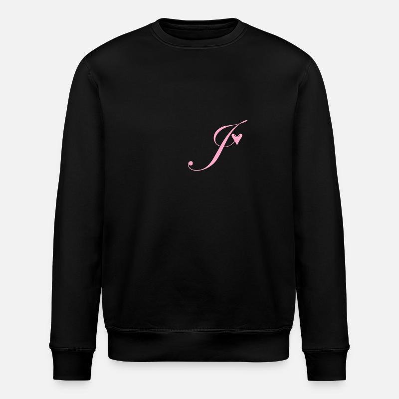 Monogramme J Vigne Coeur - Sweat bio ROLLER Stanley/Stella Unisexe - noir
