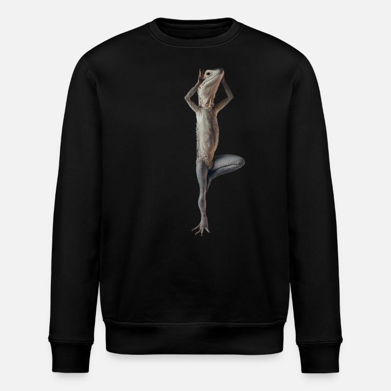 Eidechse - Stanley/Stella Unisex Bio-Sweatshirt ROLLER - Schwarz