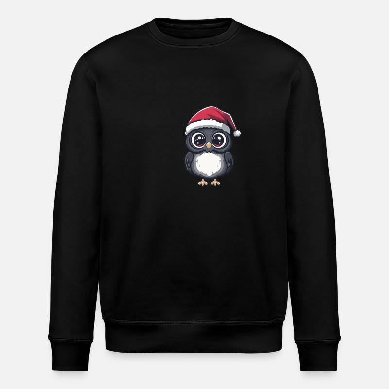 Eule Weihnachten Christmas - Stanley/Stella Unisex Bio-Sweatshirt ROLLER - Schwarz